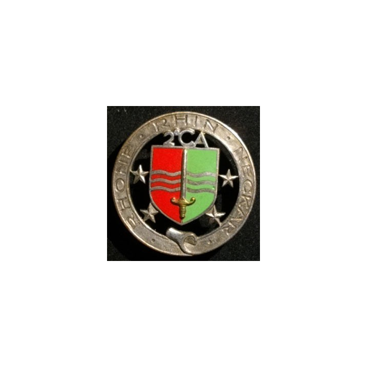 2° CA : 2° CORPS D'ARMÉE RHÔNE RHIN NECKAR ÉMAIL