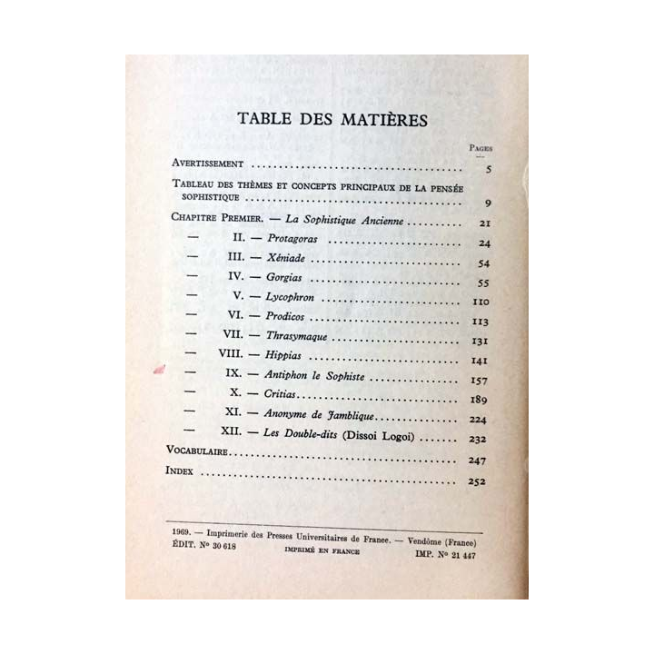 1. Les sophistes fragments et témoignages de Jean-Paul Dumont aux éditions Presses universitaire de France