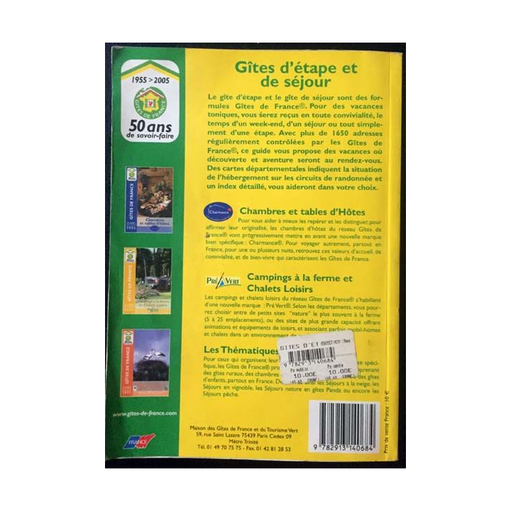 1. Gïtes de France - Gïtes d'étape et de séjour aux guides nationaux 2005