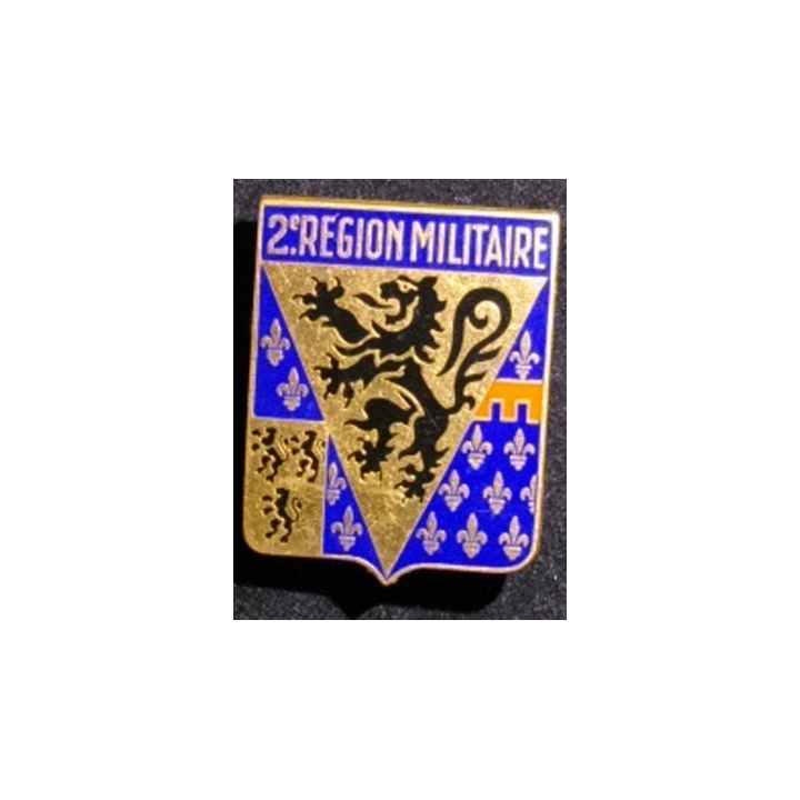 2° RM : 2° région militaire Drago G. 2045 boléro oblong en émail