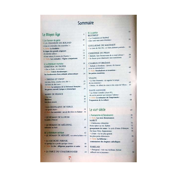 1. Lectures Anthologie pour le lycée Moyen Âge, XVIe, XVIIe, XVIIIe siècles aux éditions Magnard