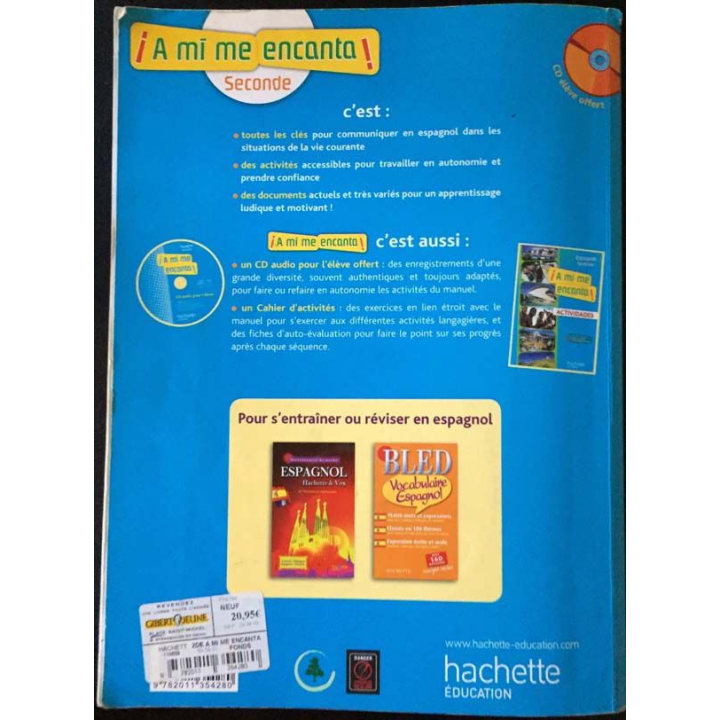 1. A mi me encanta ! Espagnol seconde aux éditions Hachette éducation