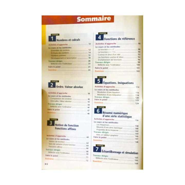 1. Mathématiques 2de édition 2004 aux éditions Nathan