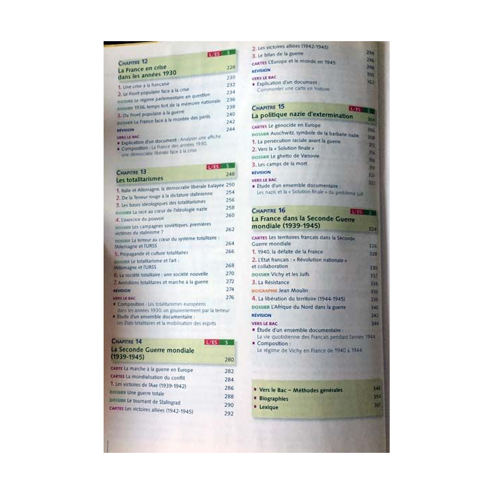1. Histoire 1re L-ES-S éditions 2007 aux éditions Nathan