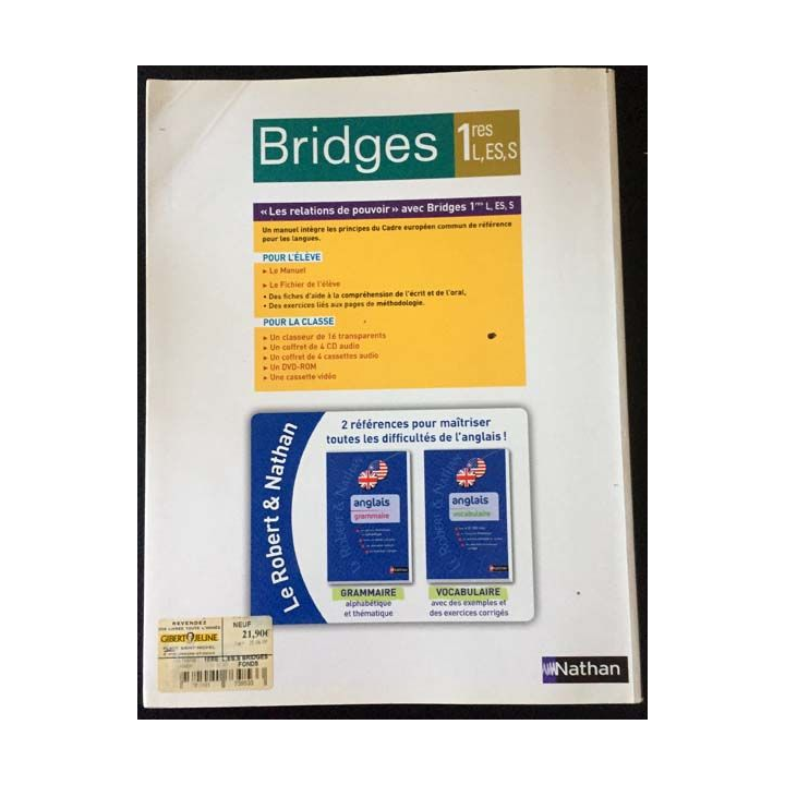 1. Anglais Bridges programme 2004 1res L,ES,S aux éditions Nathan