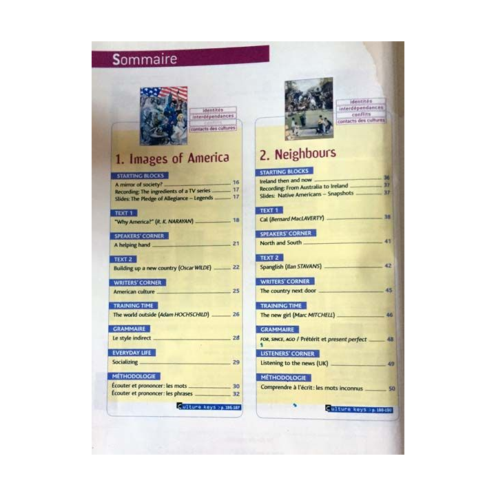 1. Anglais Bridges programme 2004 Tles L,ES,S aux éditions Nathan