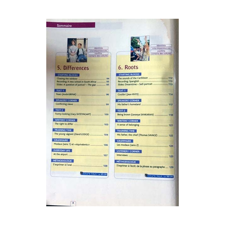 1. Anglais Bridges programme 2004 Tles L,ES,S aux éditions Nathan