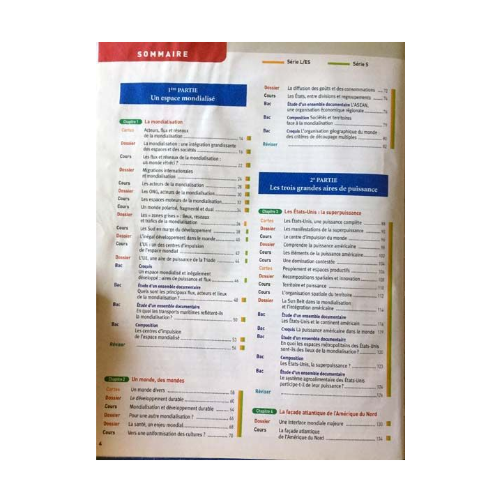 1. Géographie Tle L-ES-S aux éditions Hatier
