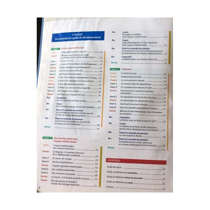 1. Géographie Tle L-ES-S aux éditions Hatier