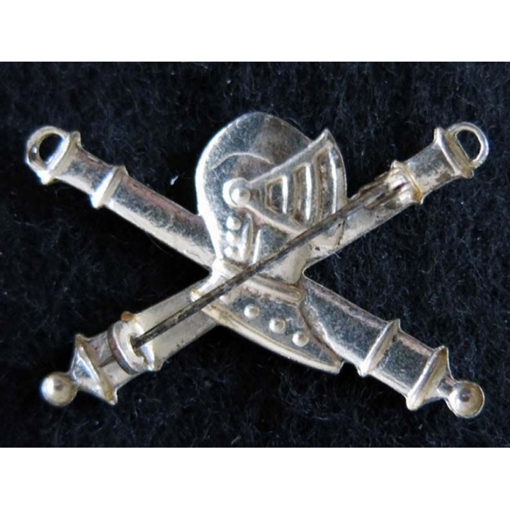  insigne de bérêt des chars de combat dos lisse argenté