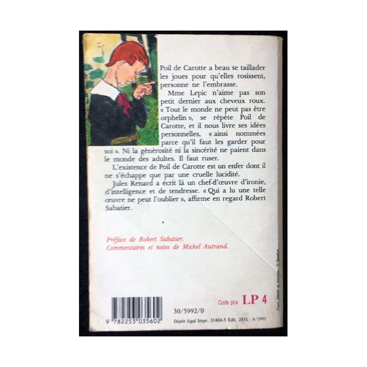 1. Poil de Carotte de Jules Renard aux éditions Le livre de poche