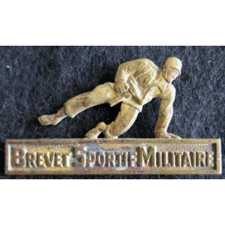 brevet sportif militaire Drago Déposé G. 1469 dos guilloché bronze