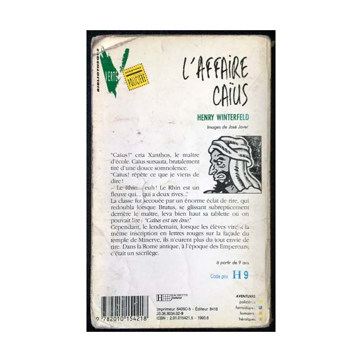 1. L'affaire Caïus de Henry Winterfeld aux éditions Hachette Jeunesse