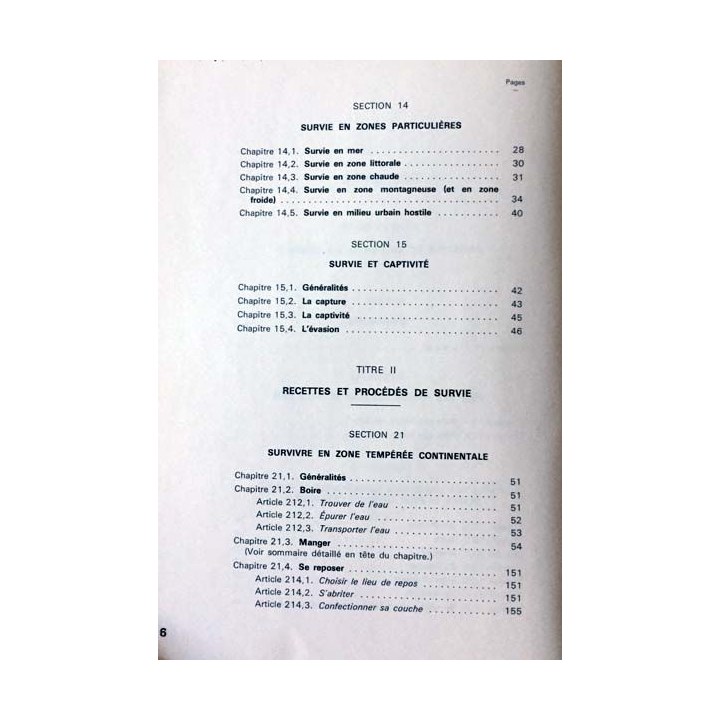 1. Notice de survie au combat - Ministère de la defense Édition 1979