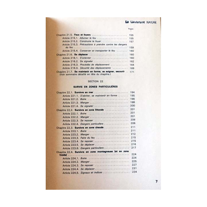1. Notice de survie au combat - Ministère de la defense Édition 1979