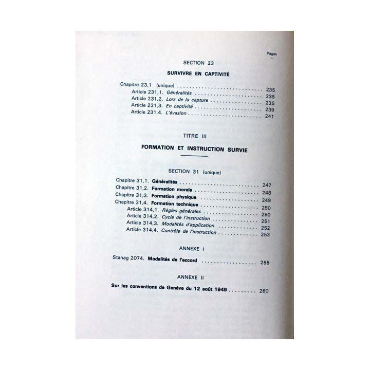 1. Notice de survie au combat - Ministère de la defense Édition 1979