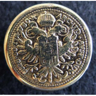 bouton doré  de 23 mm avec un aigle bicéphale 