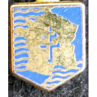 pin's de la 2° division blindée 11X13 mm dos lisse et doré