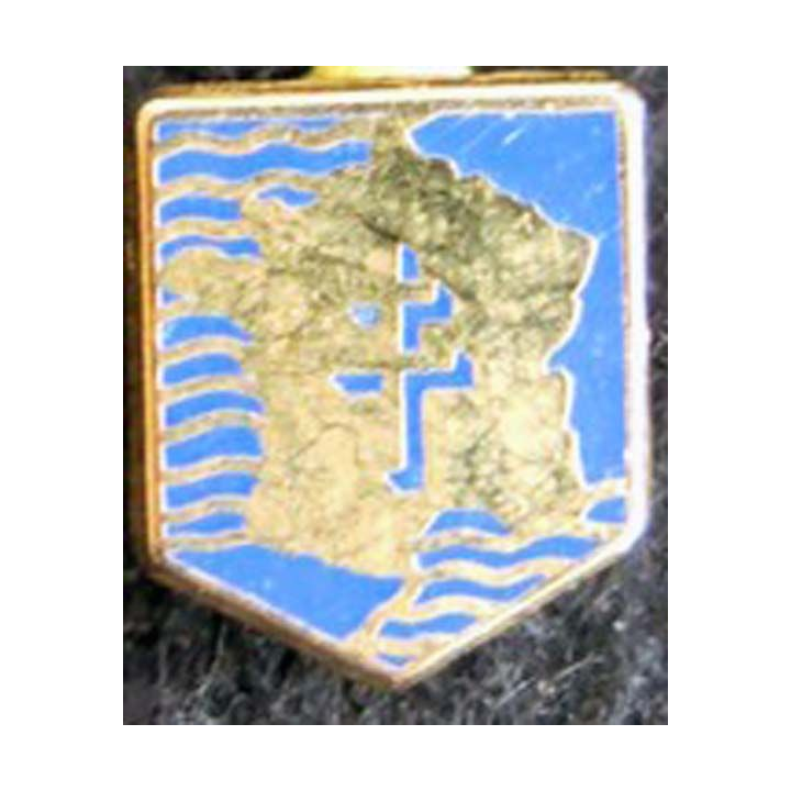 pin's de la 2° division blindée 11X13 mm dos lisse et doré