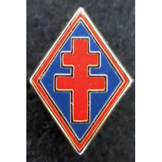 1° DFL : insigne métallique en réduction type pin's de la 1° division française libre