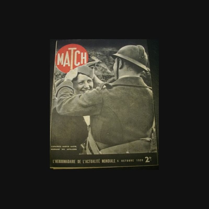 MATCH L'HEBDOMADAIRE DE L'ACTUALITE MONDIALE DU 05 OCTOBRE 1939
