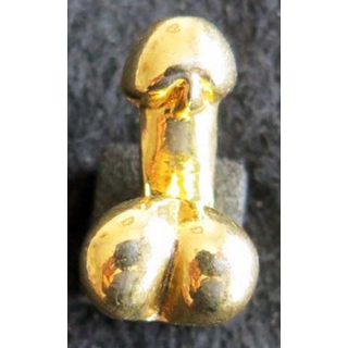 PIN'S DIVERS : Pin's Phallus doré 21 mm en 3D