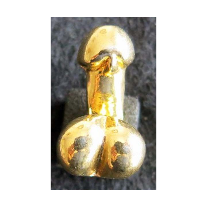 PIN'S DIVERS : Pin's Phallus doré 21 mm en 3D