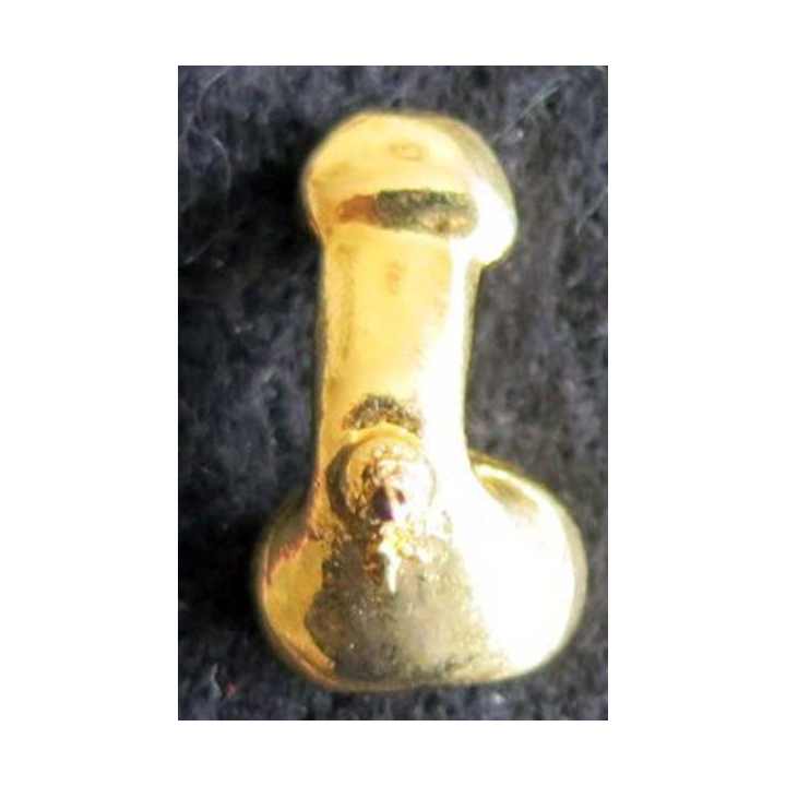 PIN'S DIVERS : Pin's Phallus doré 21 mm en 3D