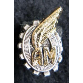 pin's des apprentis mécaniciens sans sigle B.E.R. argenté 12X18 mm