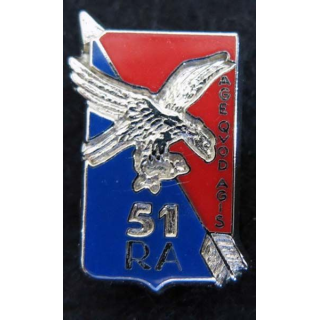 pin's du 51° régiment d'artillerie en émail Ballard 30X20 mm
