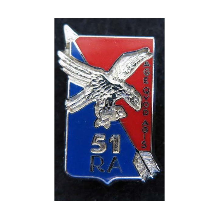 pin's du 51° régiment d'artillerie en émail Ballard 30X20 mm