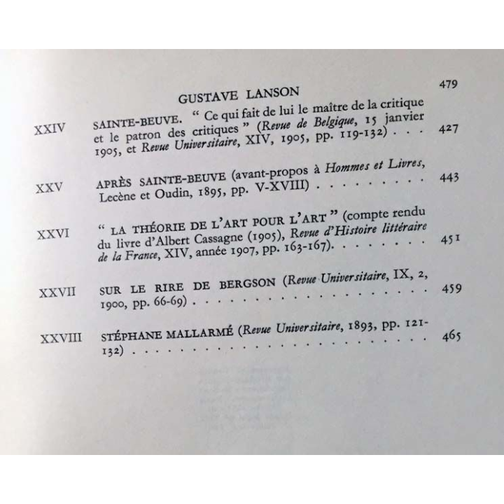 1. Essais de méthode de critique et d'histoire littéraire de G. Lanson aux éditions Hachette