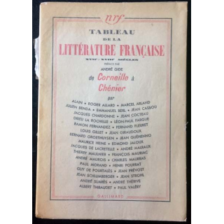 1. Tableau de la littérature française de Corneille à Chénier aux éditions Gallimard