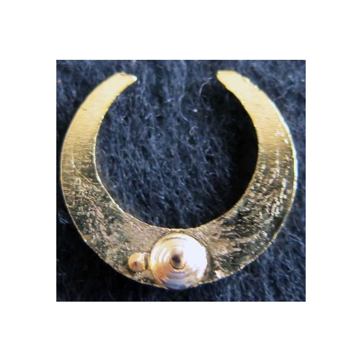 Pin's miliaire insigne de béret du 1° régiment de tirailleurs doré 20 mm 