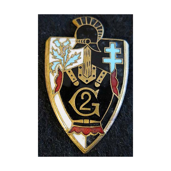 2° régiment du Génie Drago Béranger H. 330 en émail sans attache