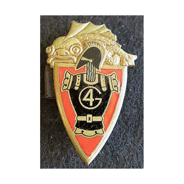 4° régiment du Génie Drago H. 211 en émail sans attache 