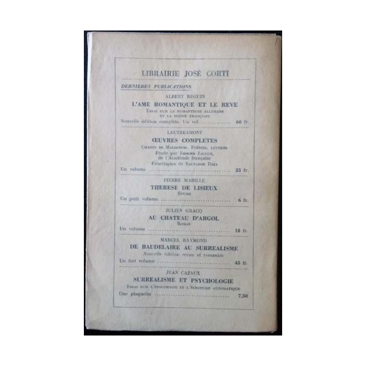 1. Lautréamont de Gaston Bachelard aux éditions Librairie José Corti