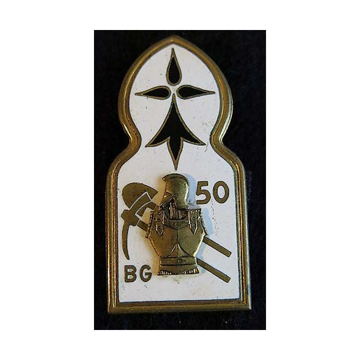 50° bataillon du Génie Drago Paris G. 1286 en émail dos lisse doré 