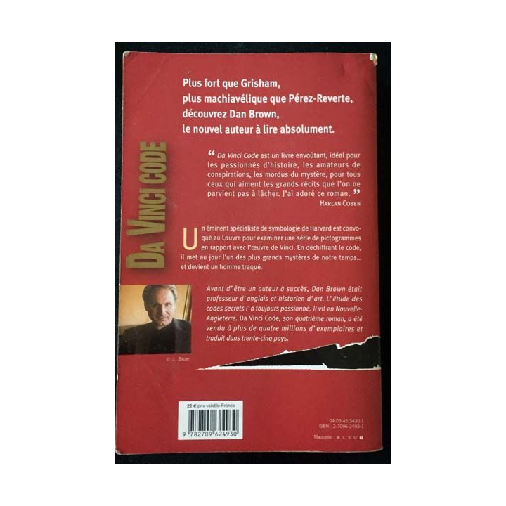1. Da Vinci Code de Dan Brown aux éditions JC Lattès