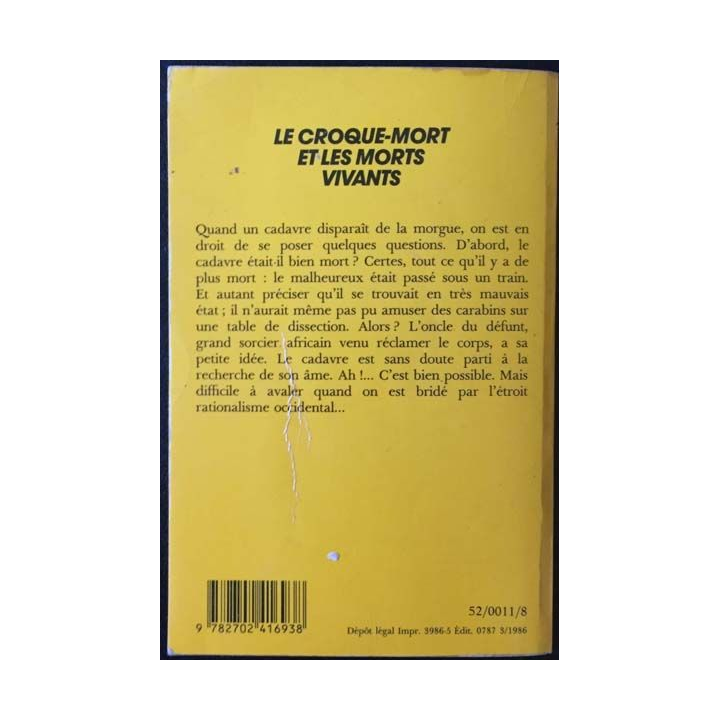 1. Le croque-mort et les morts vivants de Alexandre Terrel aux éditions Librairie des Champs-Élysées