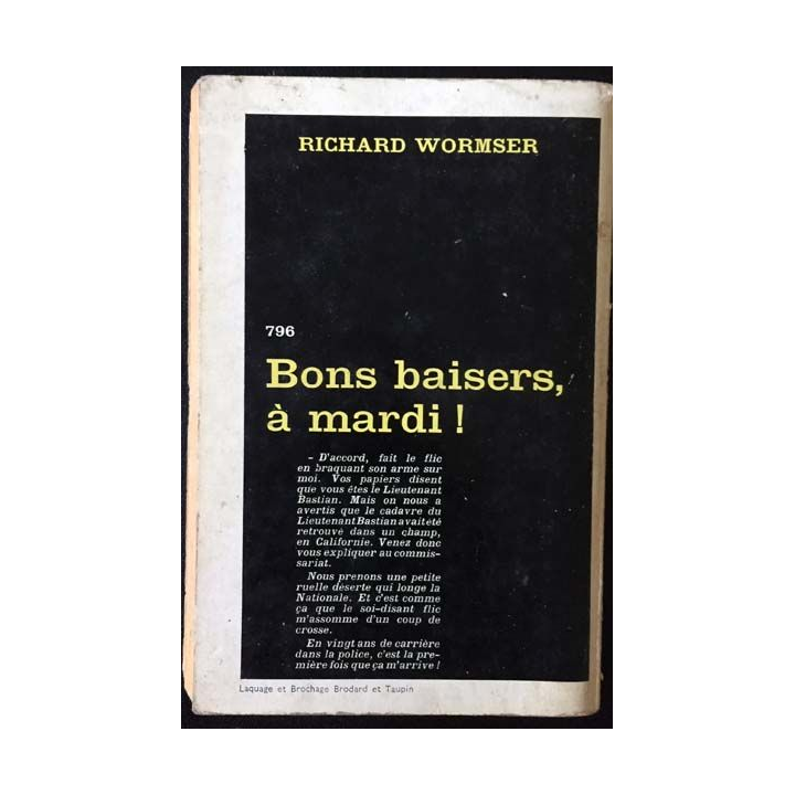 1. Bons baisers, à mardi ! de Richard Wormser aux éditions Gallimard