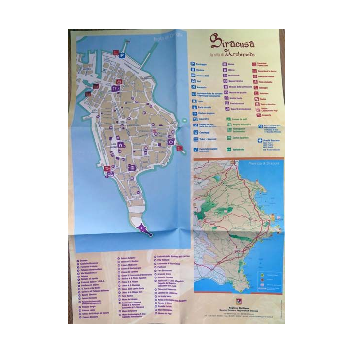 SYRACUSE : ville d'art antique et historique avec plan de la ville 2017 (C150)