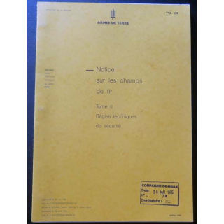 TTA 262 Notice champs tir Tome II règles techniques de sécurité 1995