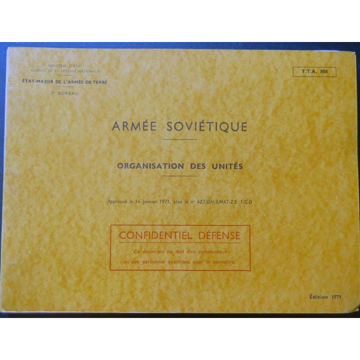 TTA 808 / 1 : Armée Soviétique organisation des unités 1978 (C151)