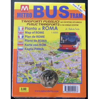 Plan de Rome avec transports en commun (C151)