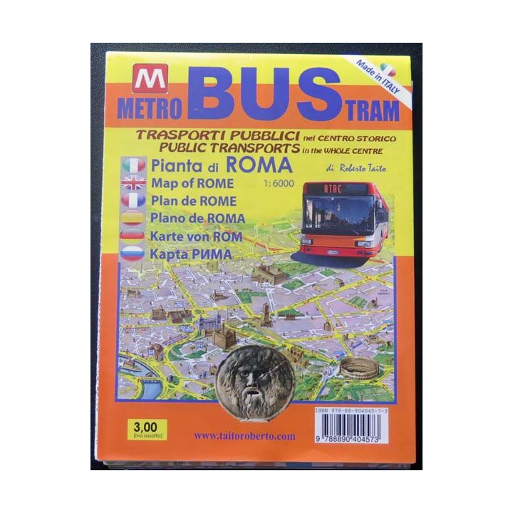 Plan de Rome avec transports en commun (C151)
