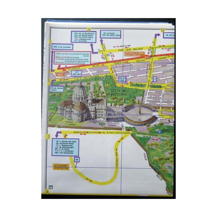Plan de Rome avec transports en commun (C151)