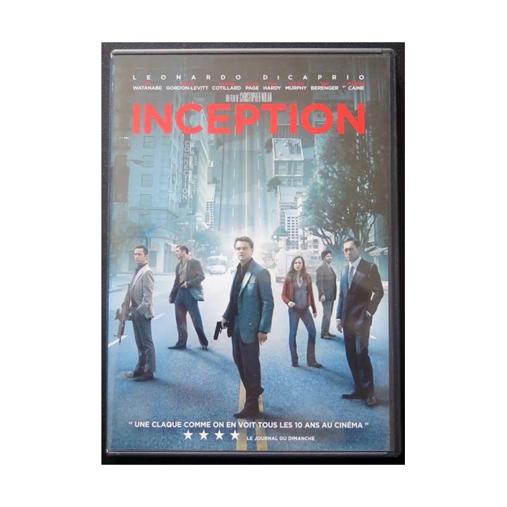 DVD intitulé " Inception " film avec Léonardo Di Caprio