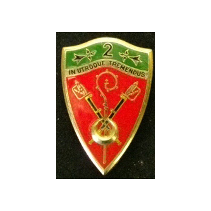 insigne du 2° régiment de chasseurs de fabrication Delsart G. 2263