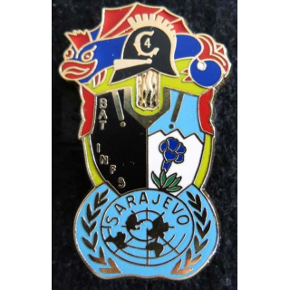 4° Régiment du Génie BATINF 5 Sarajevo Delsart dos grenu et doré